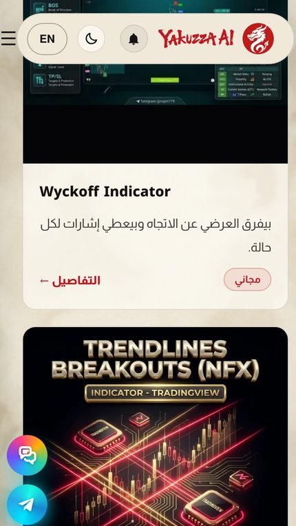 The indicator library in the app