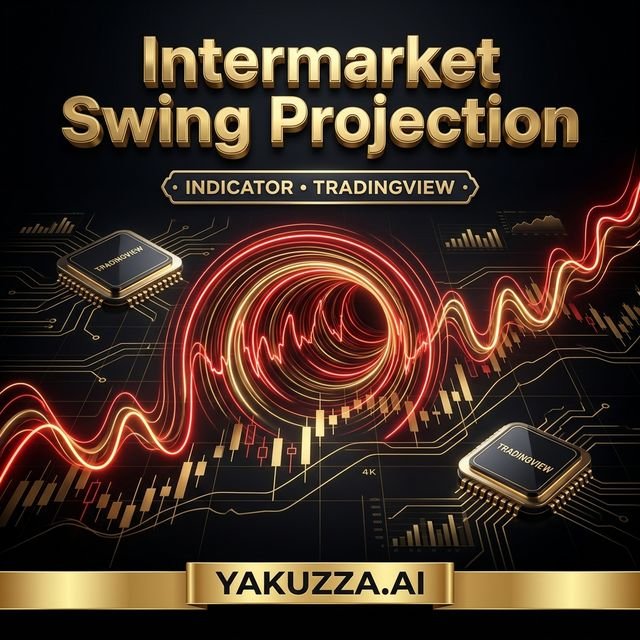 Intermarket Swing Projection LuxAlgo for Trading — مؤشر إسقاط حركة أصل تاني على الشارت
