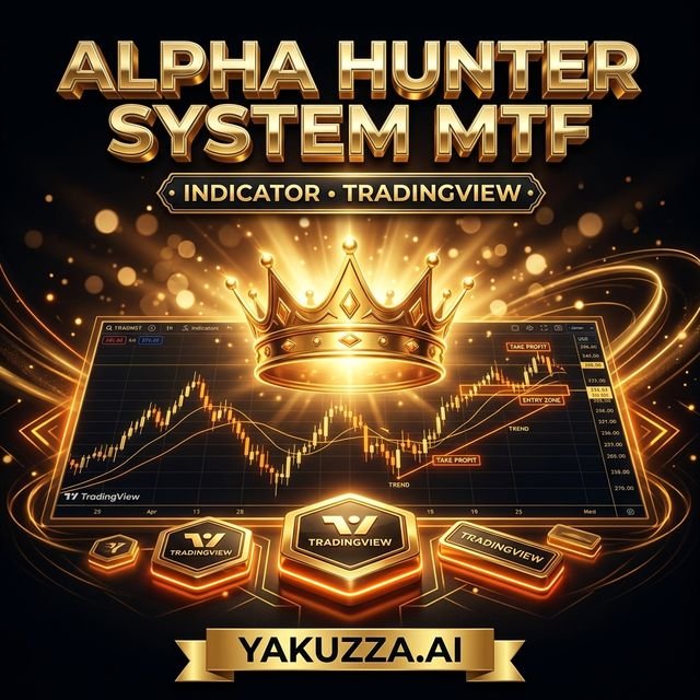 Alpha Hunter System MTF + Risk Manager for Tradi — نظام متابعة الاتجاه متعدد الفريمات مع إدارة المخاطر