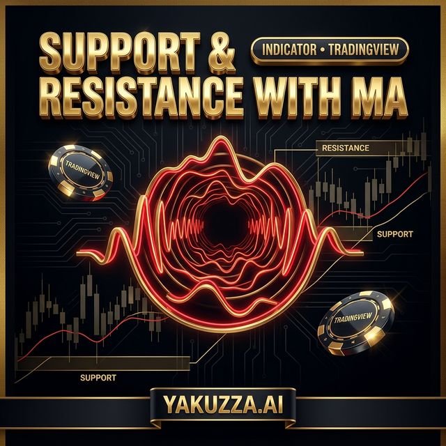 Support & Resistance with MA Ribbons LITE for Tr — مؤشر الدعم والمقاومة مع شرائط المتوسطات