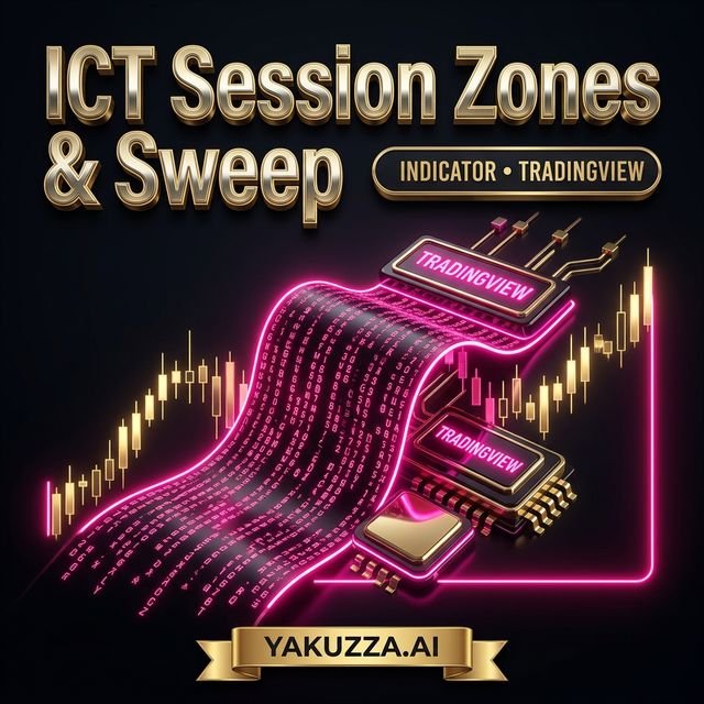 ICT Session Zones & Sweep Signals for TradingVie — مؤشر جلسات ICT وكسر السيولة