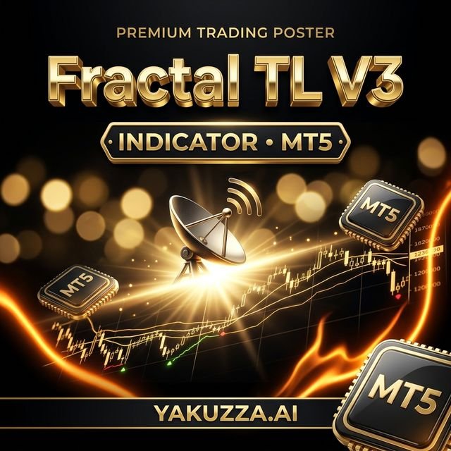 Fractal TL V3 — مؤشر خطوط الاتجاه الفراكتالية