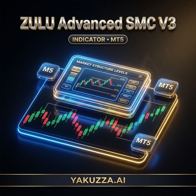 ZULU Advanced SMC V3 — مؤشر هيكل السوق الذكي متعدد الفريمات
