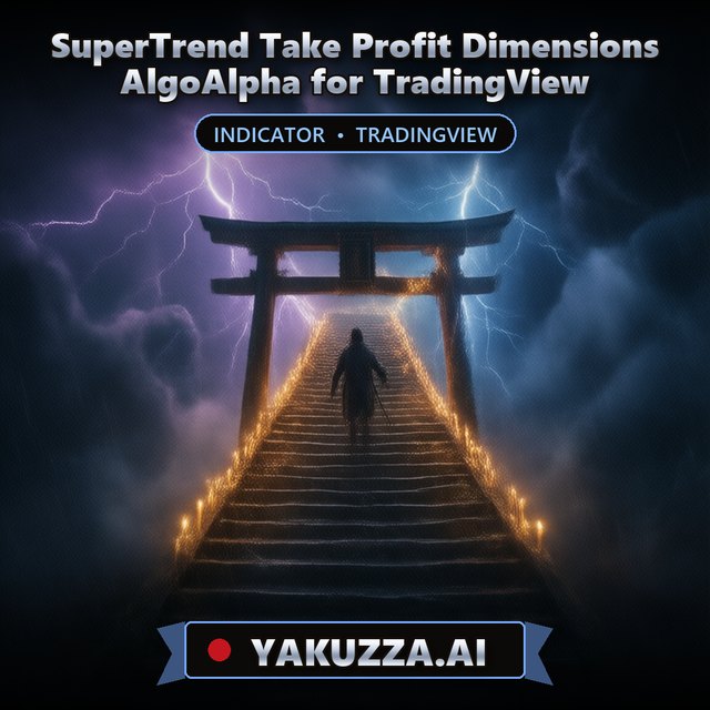 SuperTrend Take Profit Dimensions AlgoAlpha for TradingView — Trend Indicator