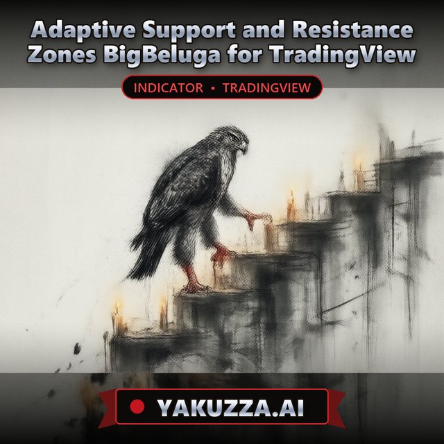 Adaptive Support and Resistance Zones BigBeluga for TradingView — Trend Indicator