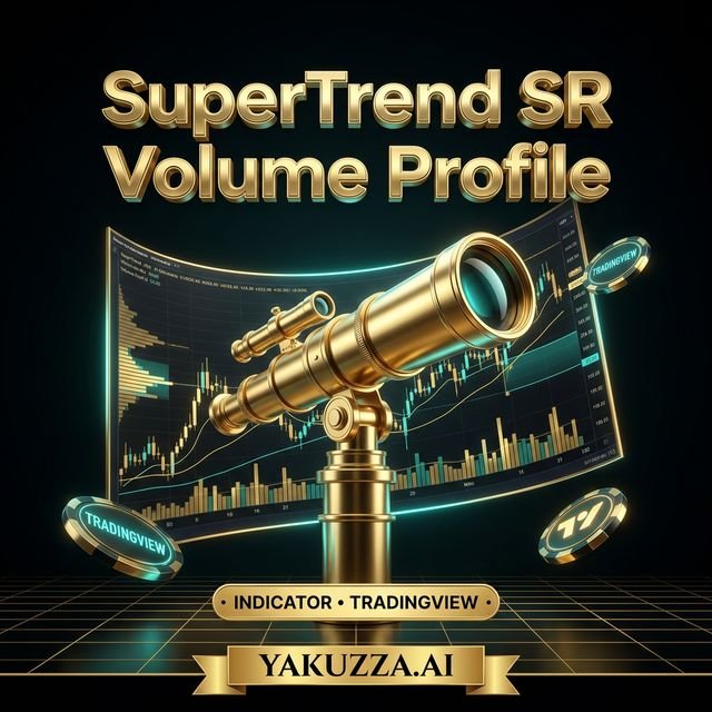 SuperTrend SR Volume Profile ZigZag for TradingV — مؤشر سوبرترند والدعم والمقاومة المجمّع