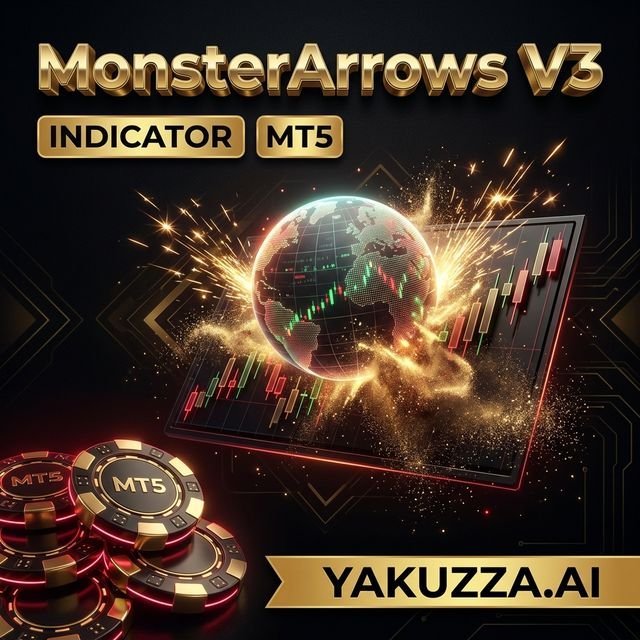 MonsterArrows V3 — مؤشر أسهم الانعكاس والاستمرار