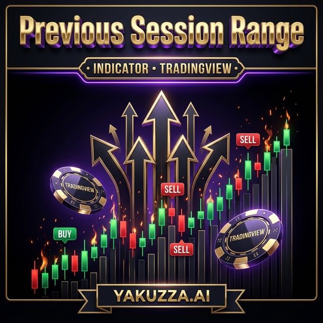 Previous Session Range + Projected Candles + BOS — مؤشر مدى الجلسة السابقة مع إسقاط الشموع وهيكل BOS/CHOCH