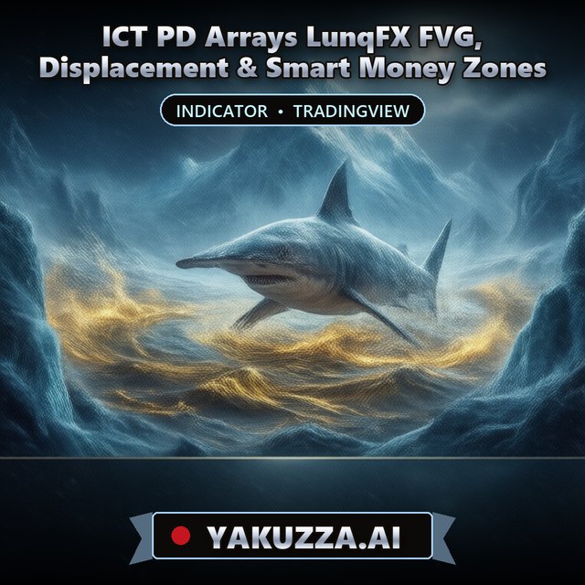 ICT PD Arrays LunqFX FVG, Displacement & Smart Money Zones — Liquidity Indicator