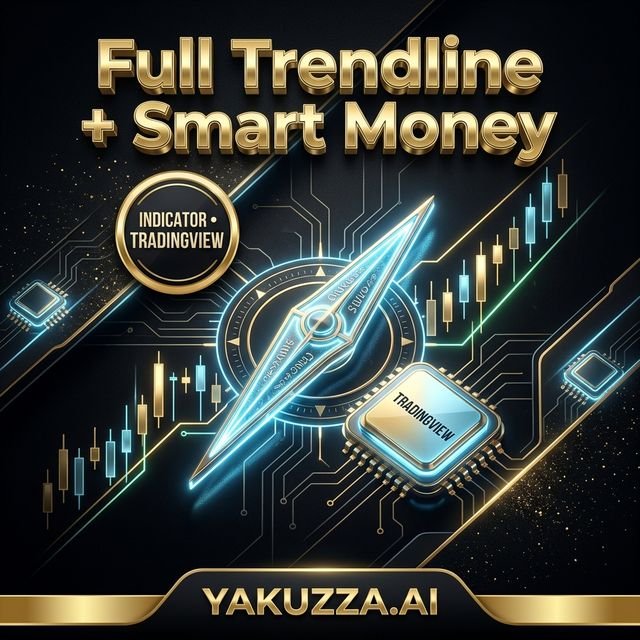 Full Trendline + Smart Money Concepts System for — مؤشر خطوط الاتجاه وهيكل السوق المؤسساتي الشامل