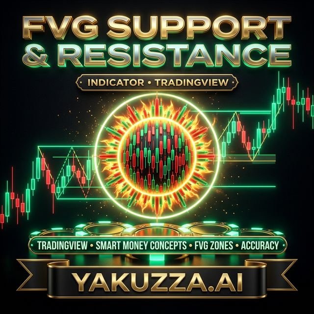 FVG Support & Resistance — مؤشر فجوات القيمة كدعم ومقاومة