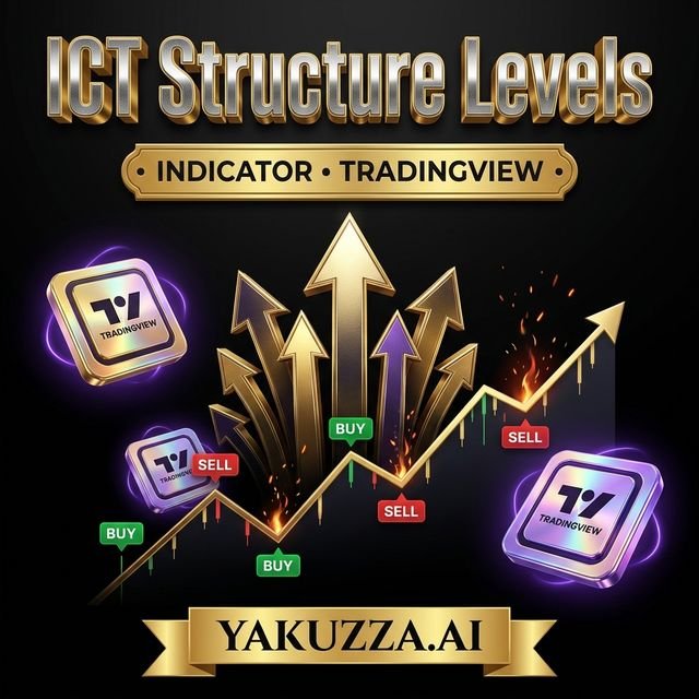 ICT Structure Levels (ST-IT-LT) — مؤشر مستويات هيكل السوق قصير ومتوسط وطويل المدى