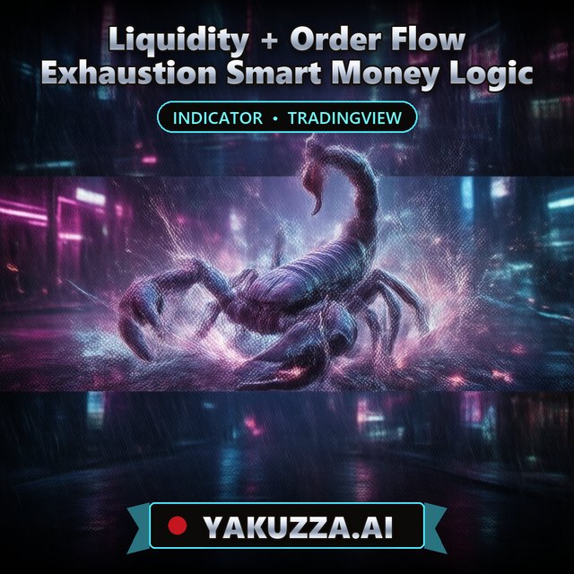 Liquidity + Order Flow Exhaustion Smart Money Logic — Breakout Indicator