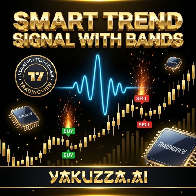 Smart Trend Signal with Bands — مؤشر خط الانحدار مع نطاقات الاتجاه