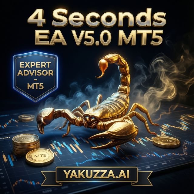 4 Seconds EA V5.0 MT5 — روبوت الذهب بالاتجاه والدعم والمقاومة