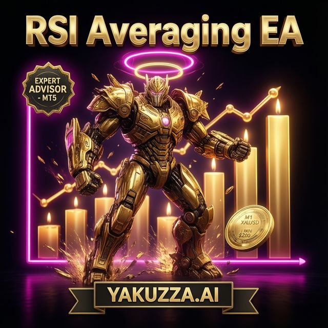 RSI Averaging EA — روبوت الذهب بالسكالبينغ والشبكة
