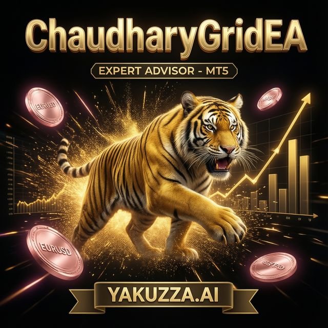 ChaudharyGridEA — روبوت اليورو دولار، الباوند دولار، الدولار ين والذهب بالسيولة والاتجاه