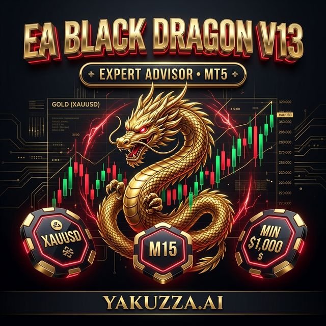 EA Black Dragon MT5 V13 — روبوت اتجاه الذهب بالشبكة