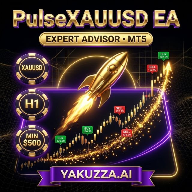 PulseXAUUSD EA — روبوت الذهب على الساعة